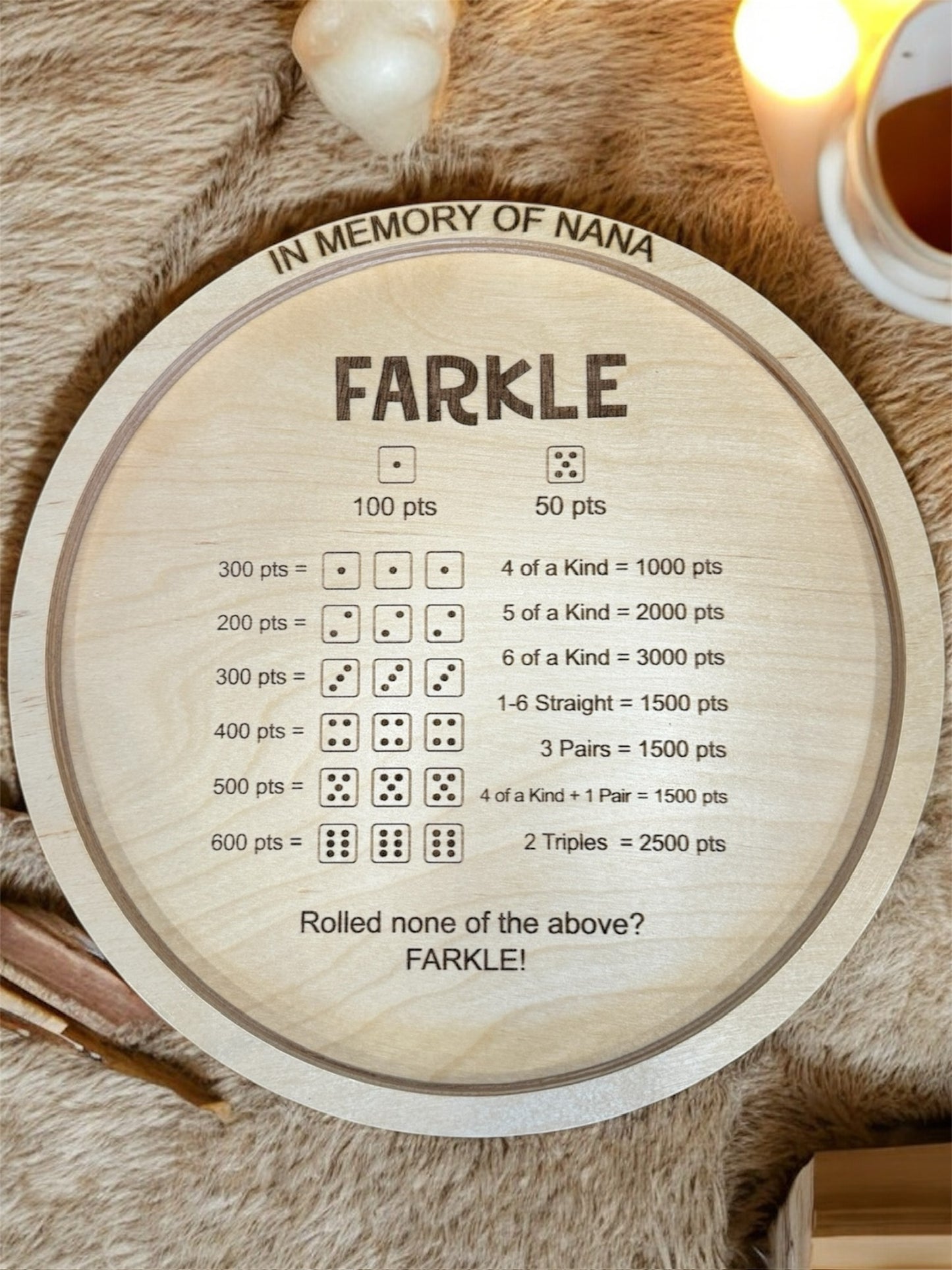 Personalized Farkle Tray