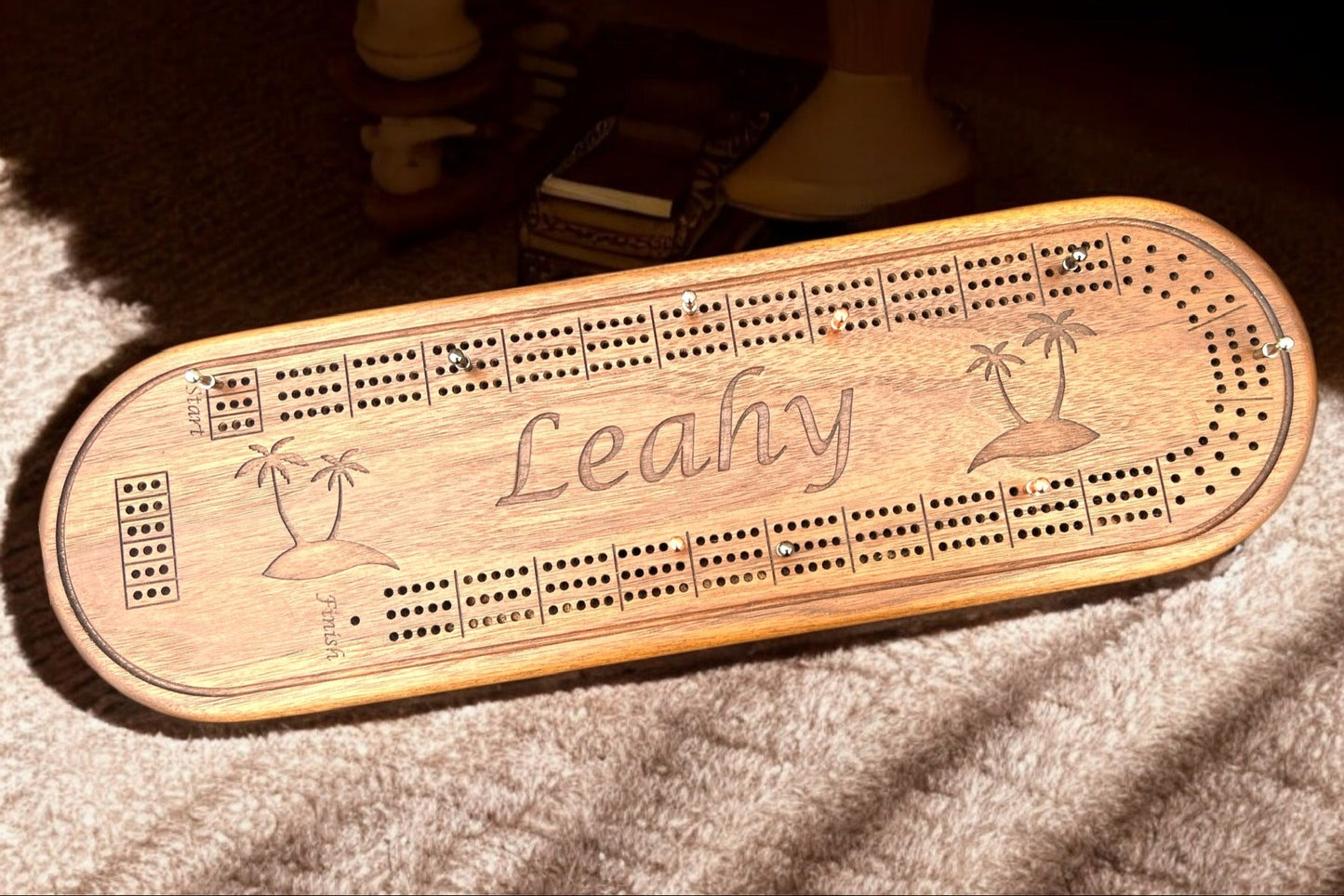 The Ballin’ - Personalized Cribbage Board with Storage