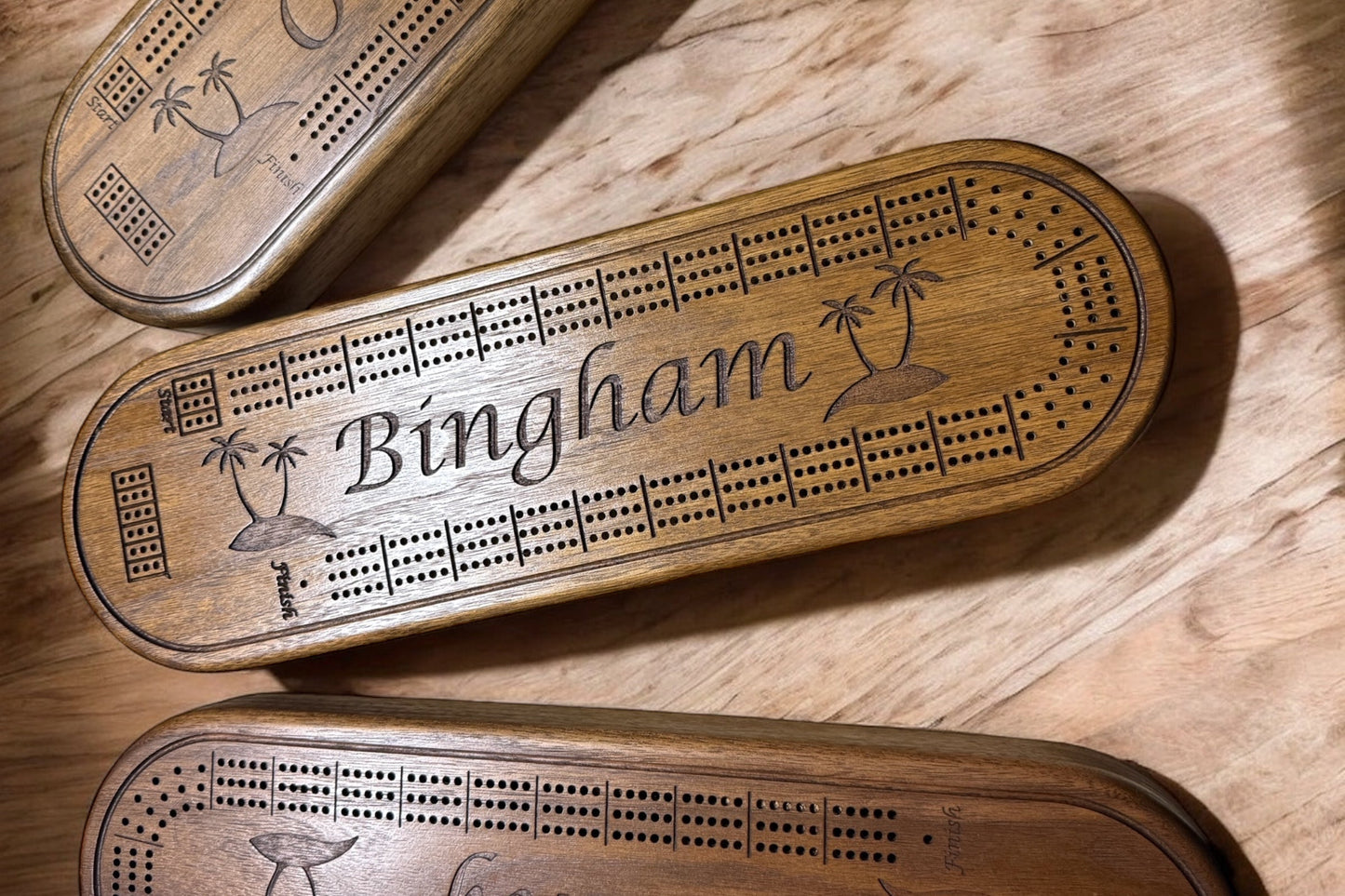 The Ballin’ - Personalized Cribbage Board with Storage