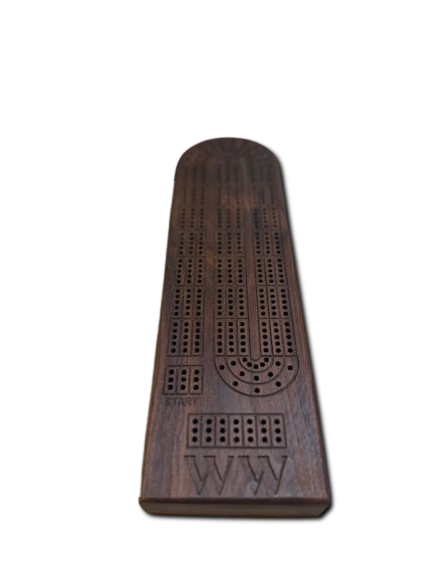 Customizable Walnut Cribbage Board w/ Storage